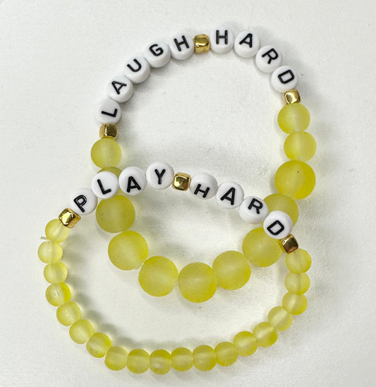 Set of 2 beautiful glass bead bracelets