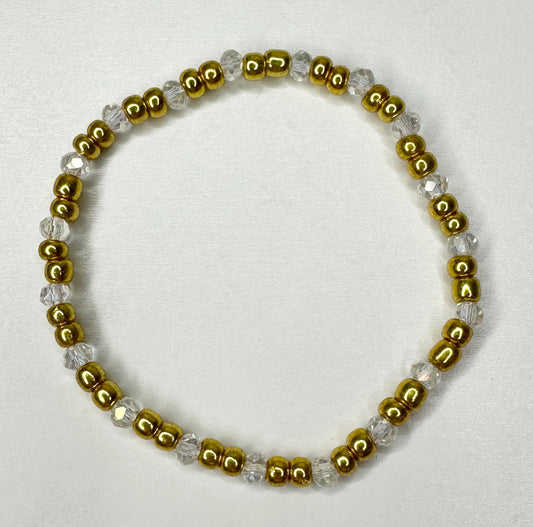 Gold & clear bracelet