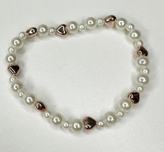 Pearl hearted bracelet