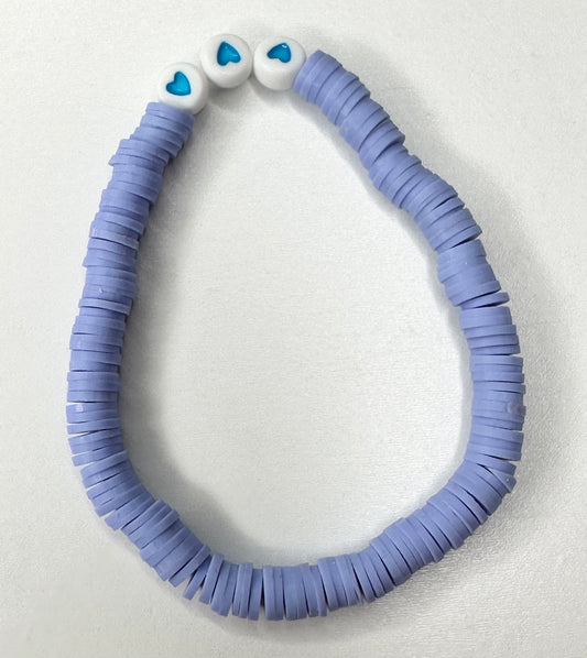 Blue hearted bracelet