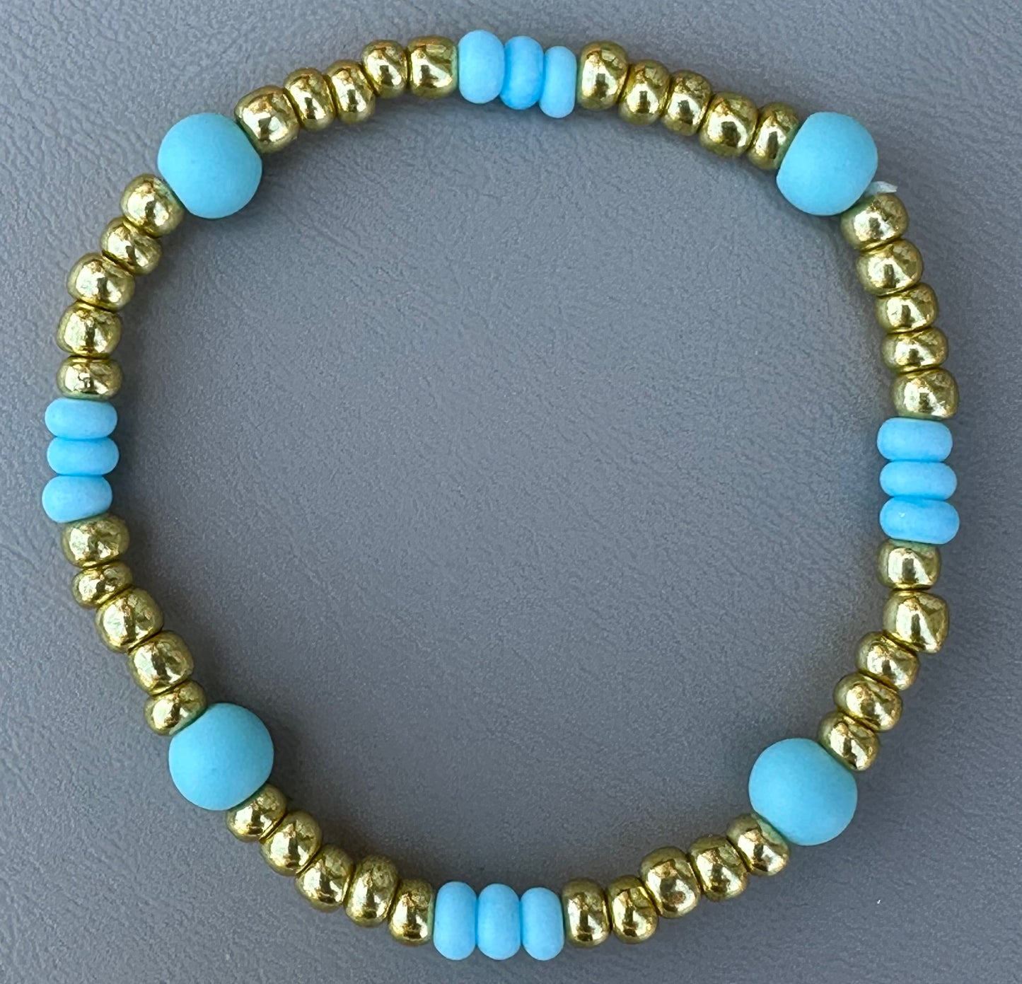 Blue and Gold Bracelet