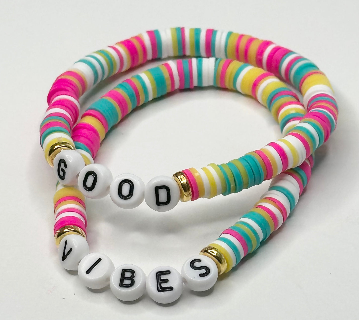Set of 2 Good Vibes bracelets